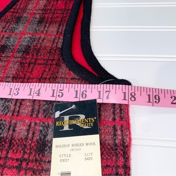 NWT‎ Vintage Women's Wool Zip Vest with Scottish Terrier Scottie Dogs Sz PS - Picture 7 of 7